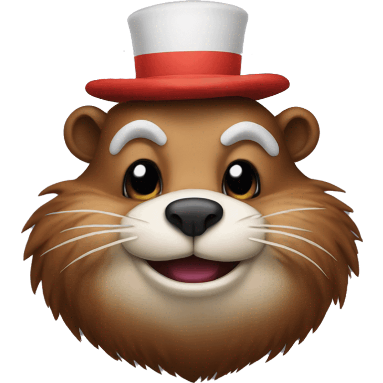 Beaver that looks like a clown emoji