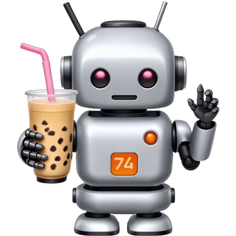 Boba tea robot 74 emoji