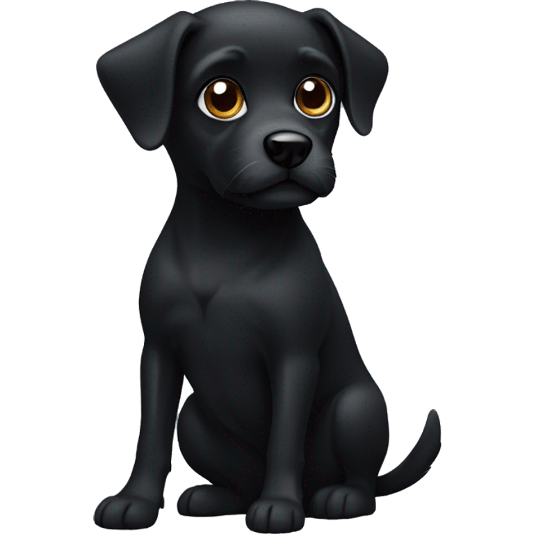 mini black dog emoji