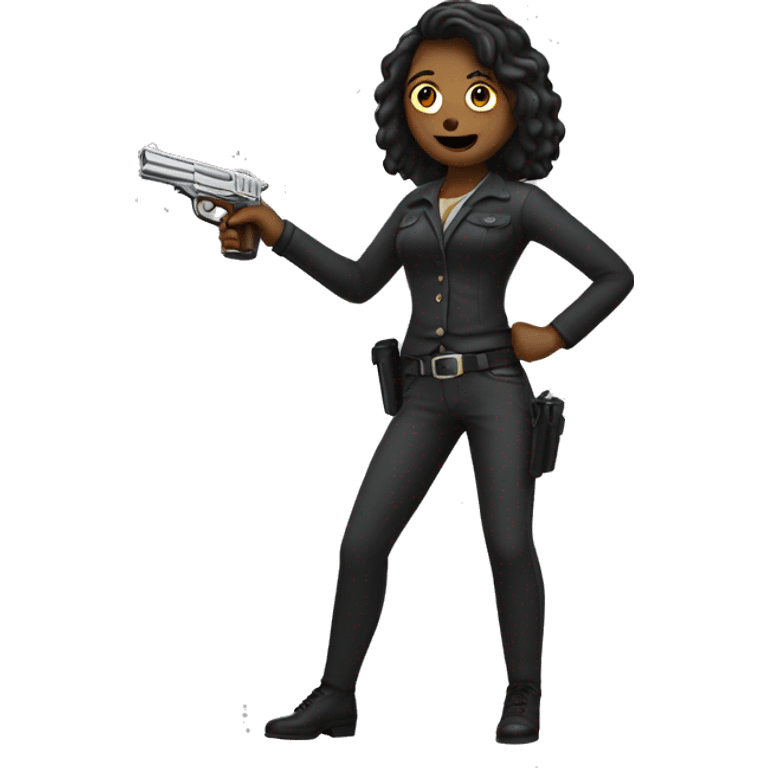 Women holding Pistol emoji