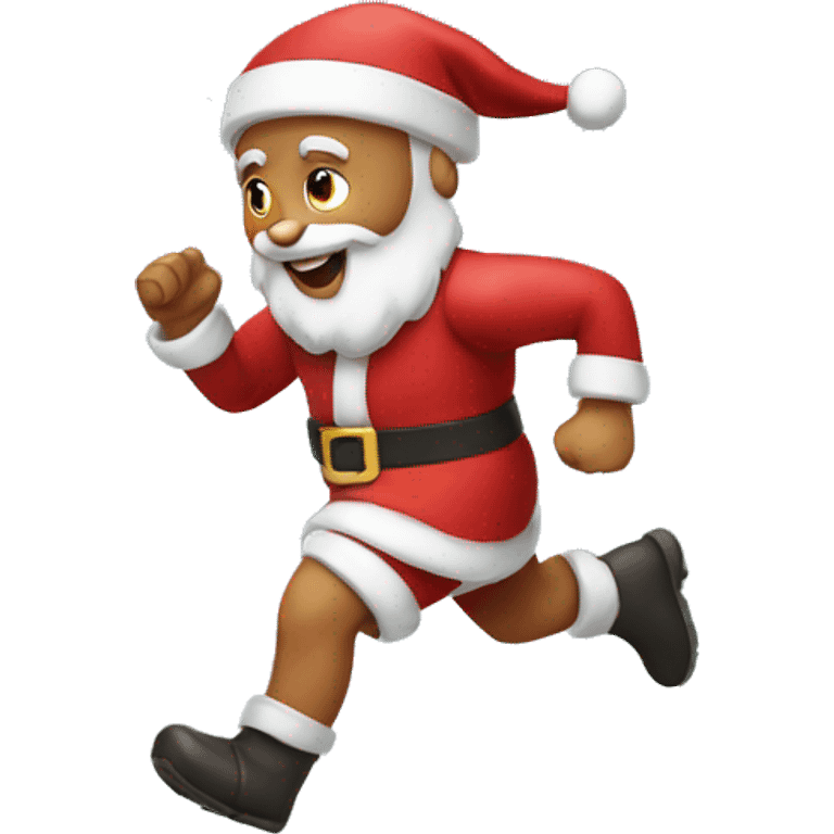 Santa runnig emoji