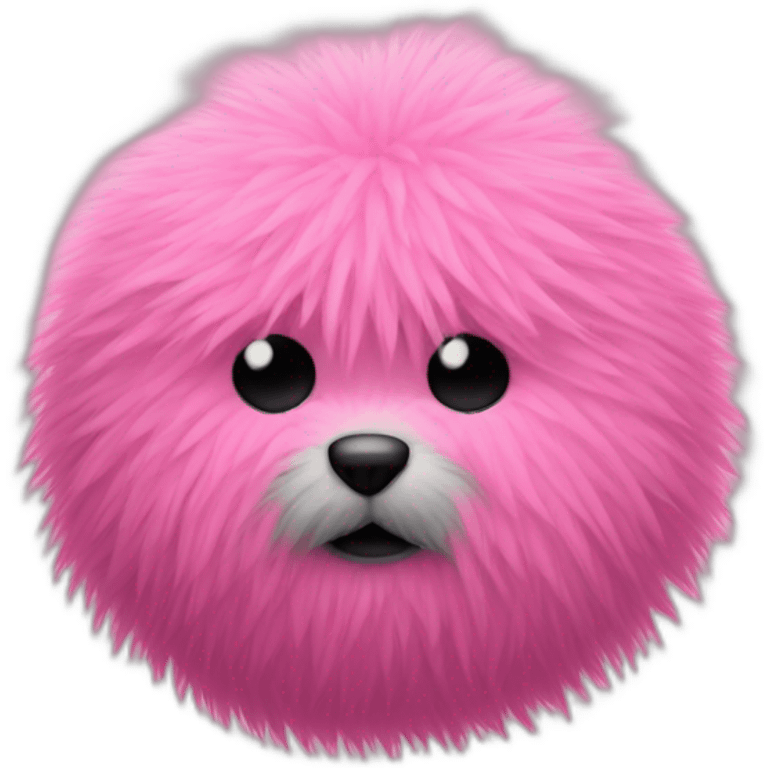 Faceless pink furry ball emoji