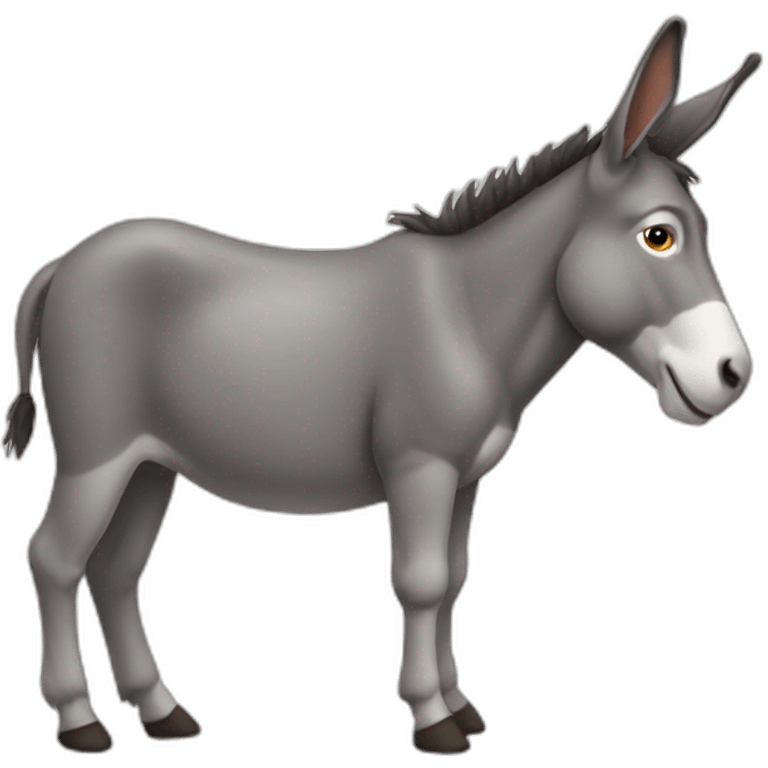 a donkey with three leg emoji