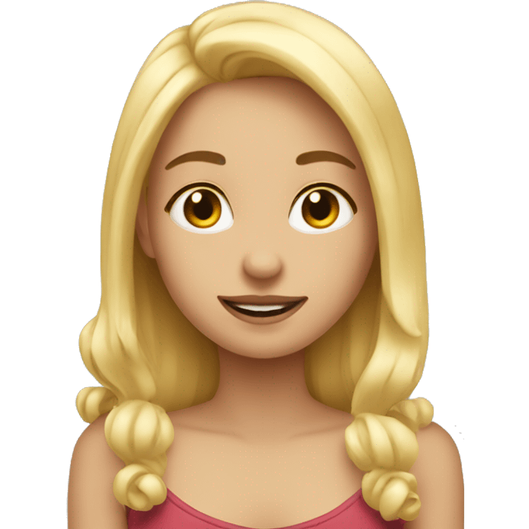 Blonde girl in love  emoji