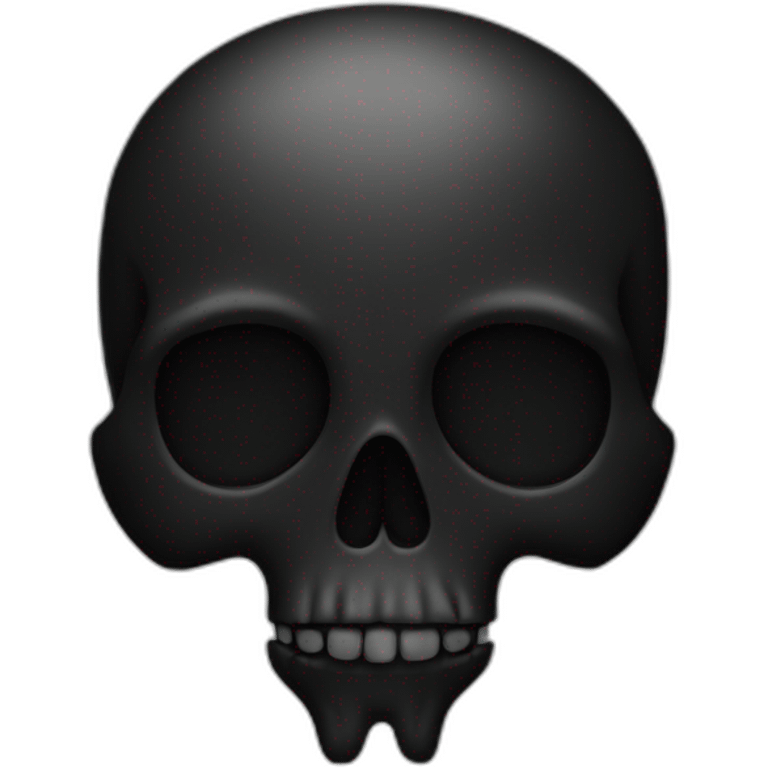 black skull in suit only black color emoji