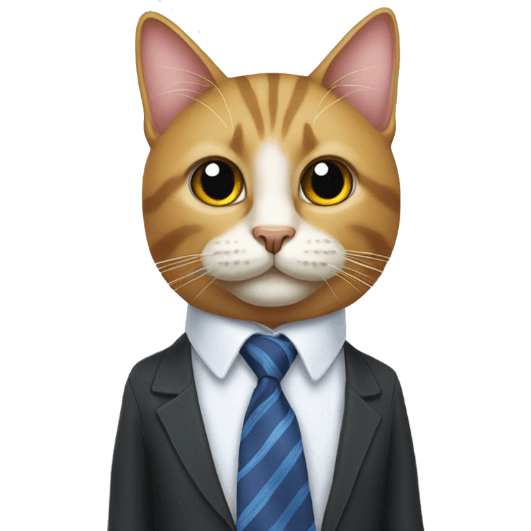 Cat in a tie emoji