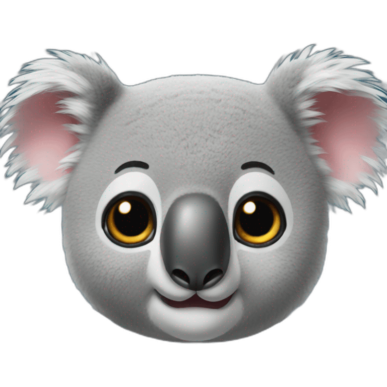 Koala with cursed eyes emoji