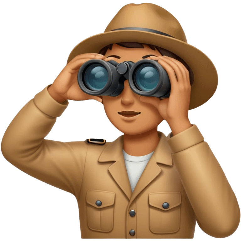 person using binoculars emoji