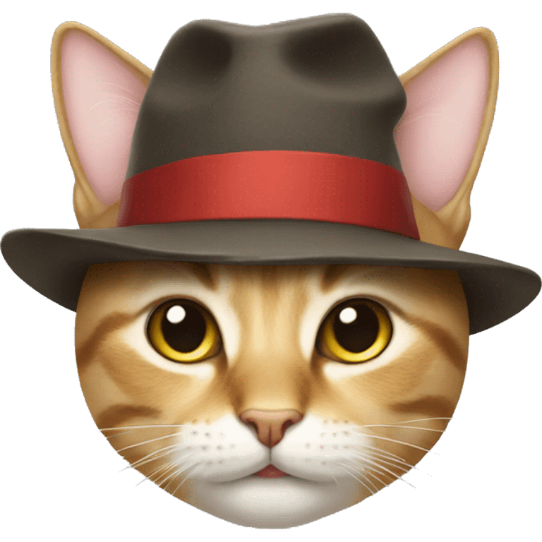 Cat with hat on emoji