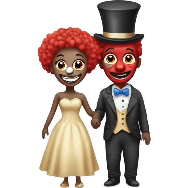 Two clowns getting married  emoji