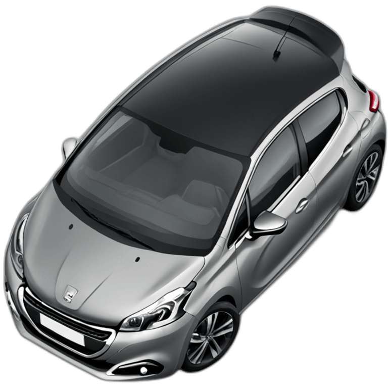 Peugeot 208 gray rocket emoji