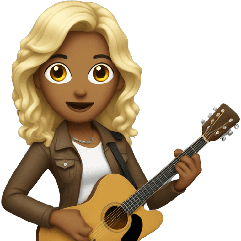 Singer with a guitar emoji