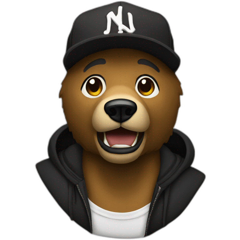 rapper bear emoji