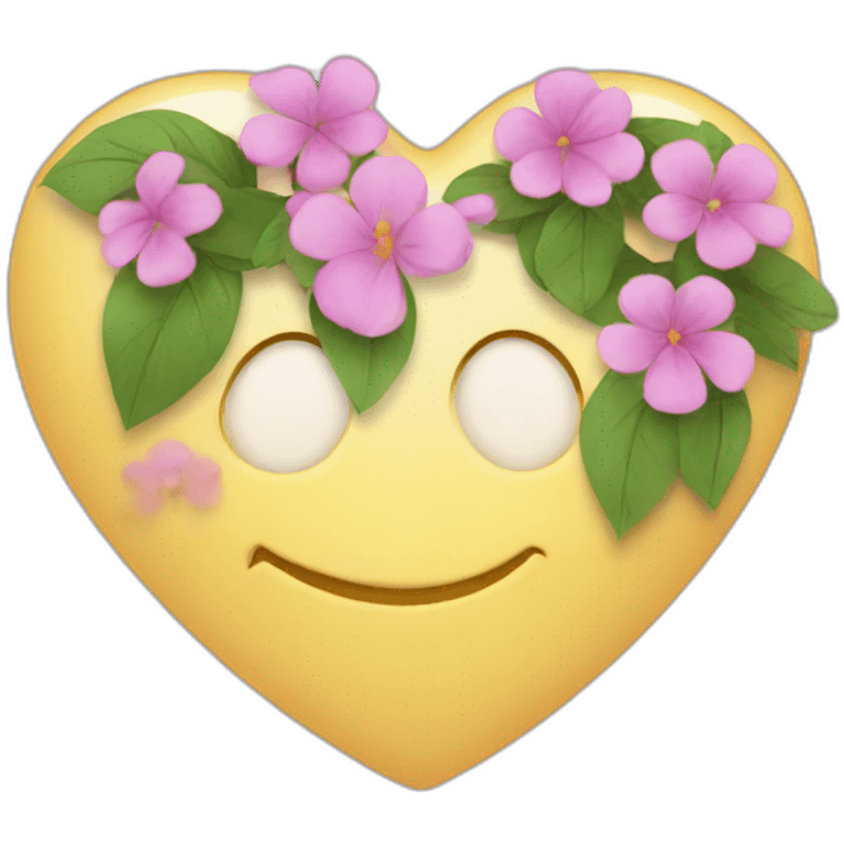 coeur en fleur emoji