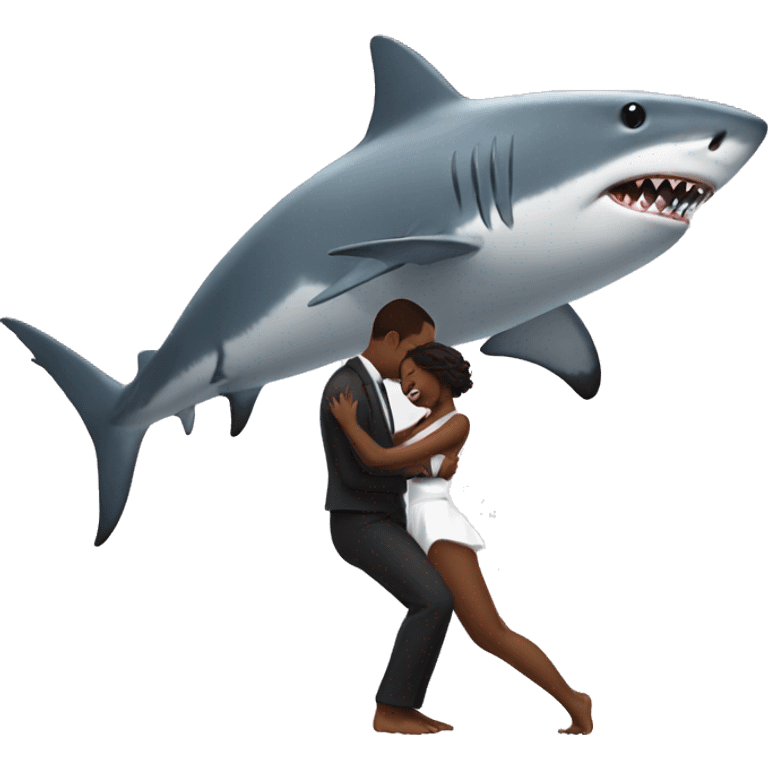 Shark with human dances slow dance emoji