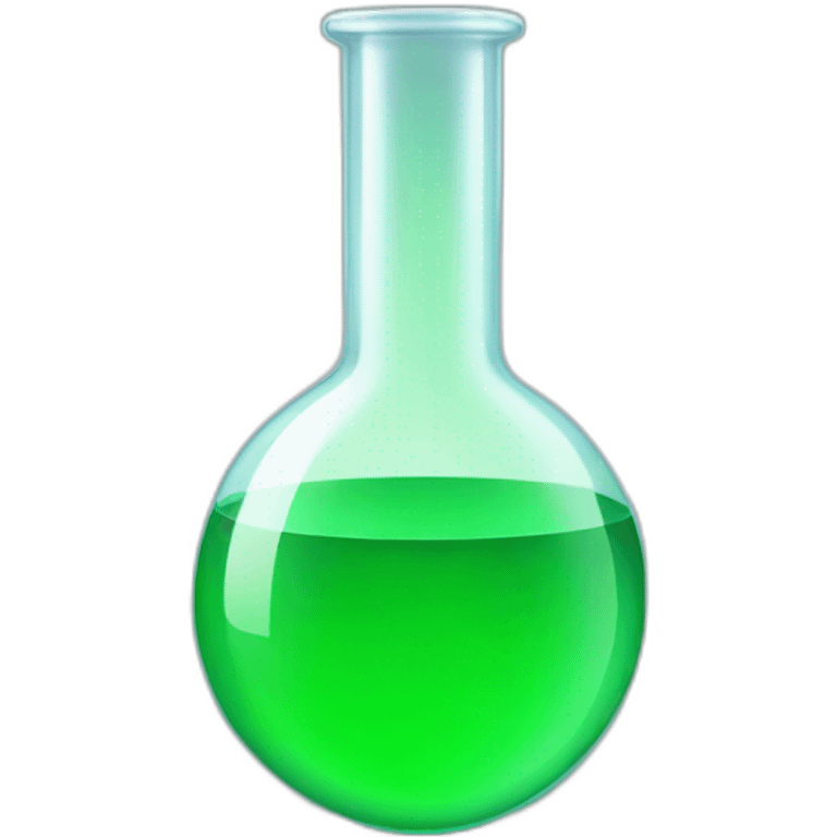 green laboratory flask, complex background emoji