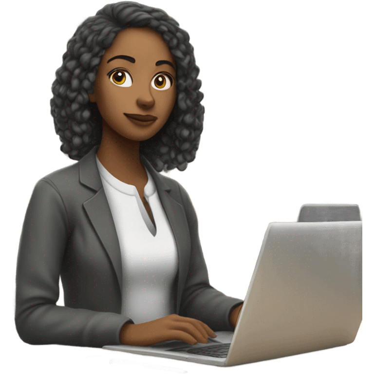 Computer science university, student woman, lighter skin   emoji