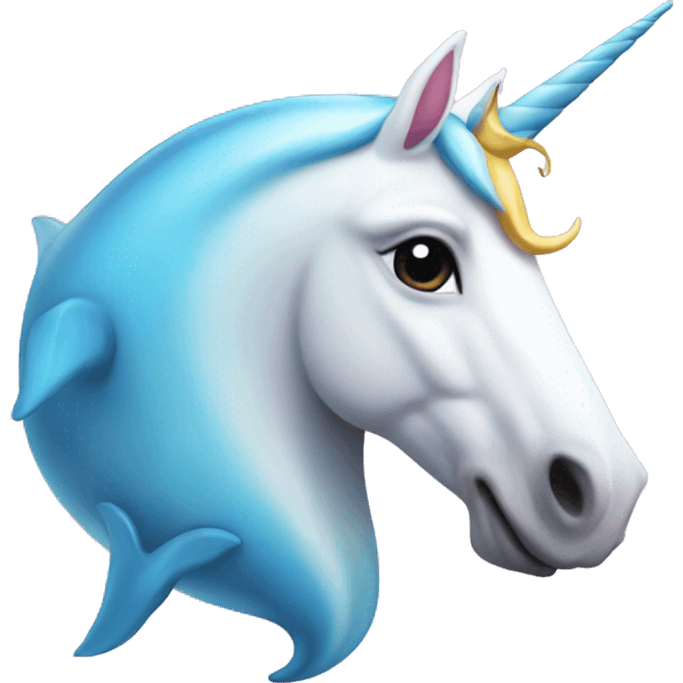 Unicorn with dolphin  emoji