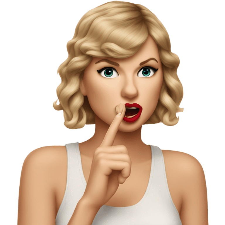 Taylor swift shushing emoji