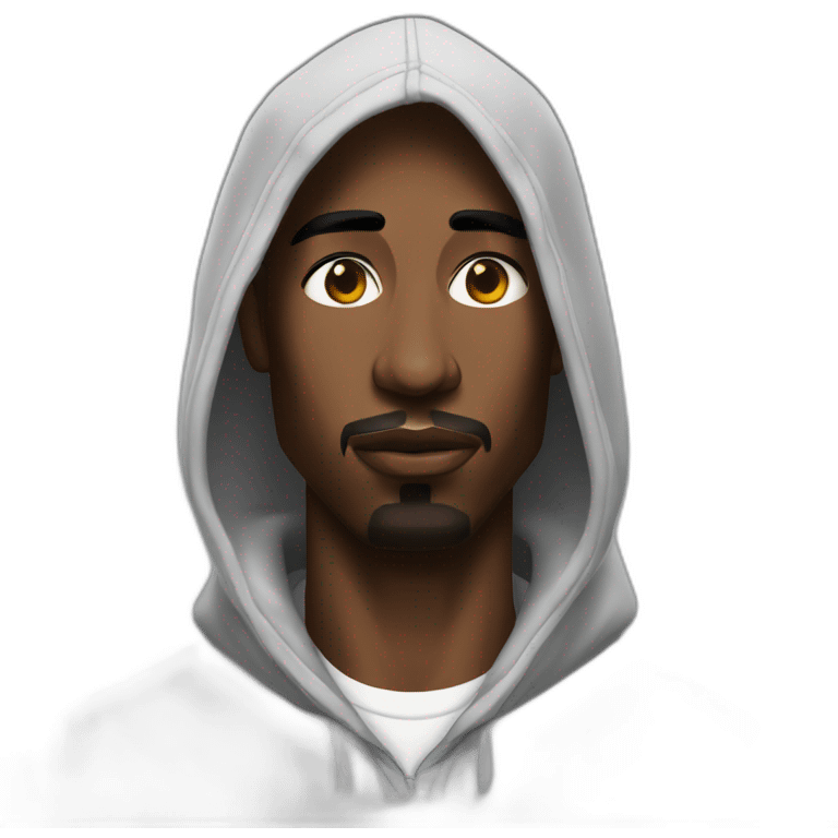 tupac wearing a hoodie emoji