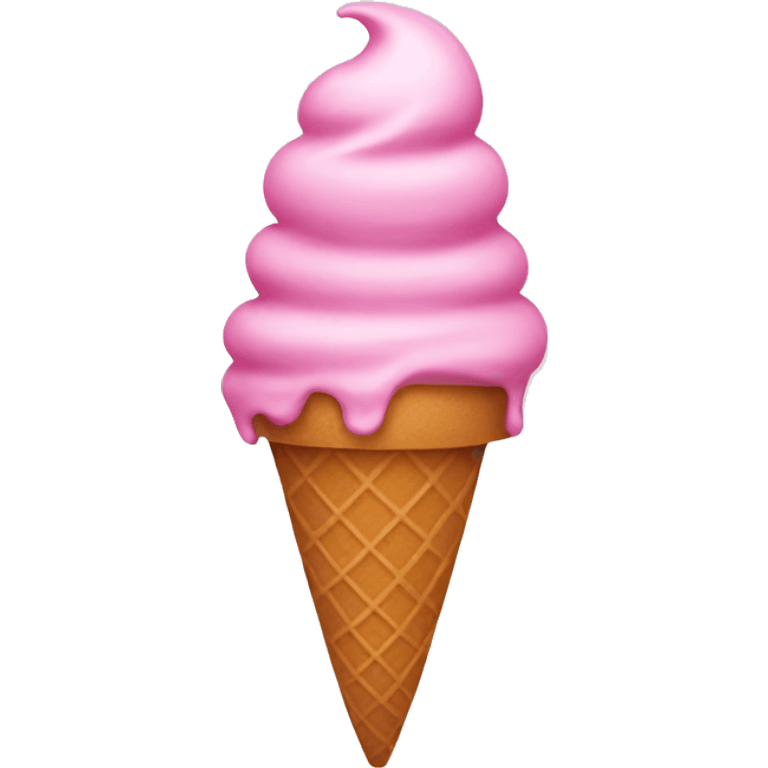 Pink ice cream cone emoji