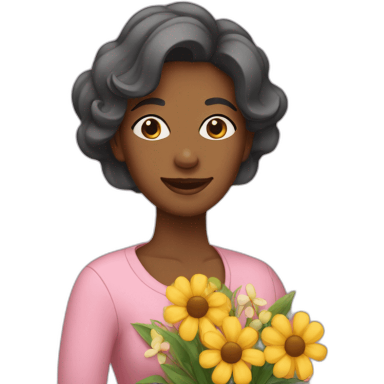 mother with flowers emoji