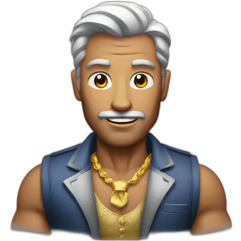 rich man muscular  emoji