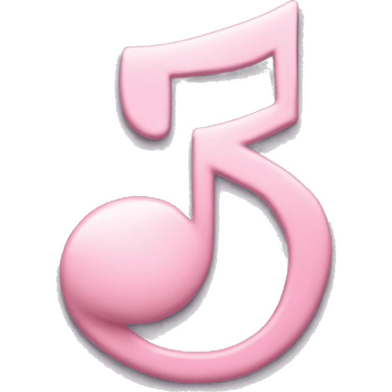 music 8th note with a light pink bow on it  emoji