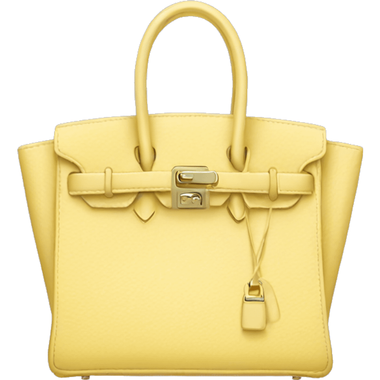 Light yellow birkin bag  emoji