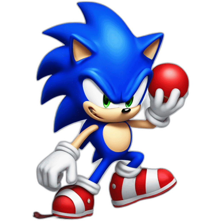 sonic the hedgehog strangling mario emoji