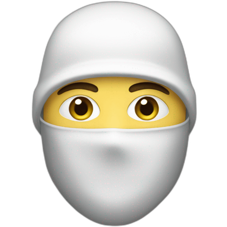 white guy in balaclava emoji