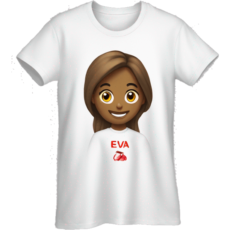 T-shirt with the inscription “I ❤️ eva” emoji