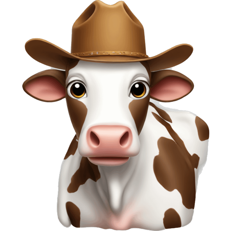 Cow with a cowboy hat emoji