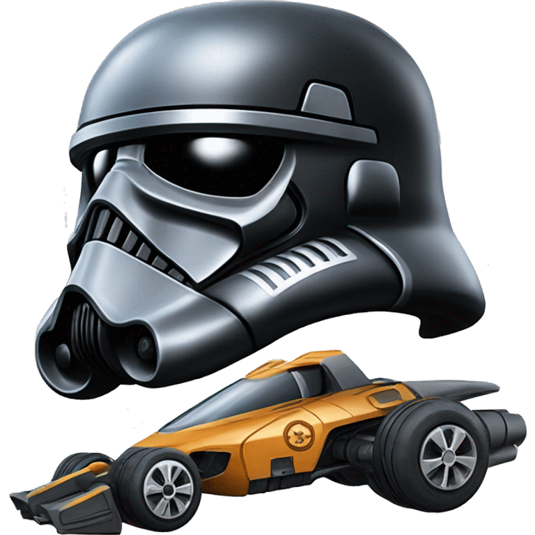 Hot wheel.Star Wars racer verse death trooper. car emoji