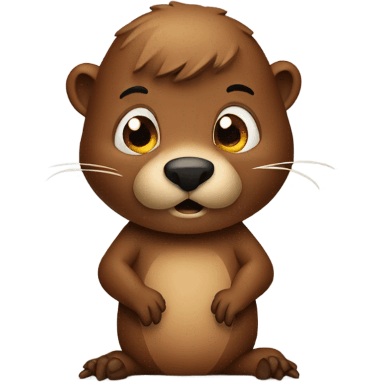 Anxious beaver emoji