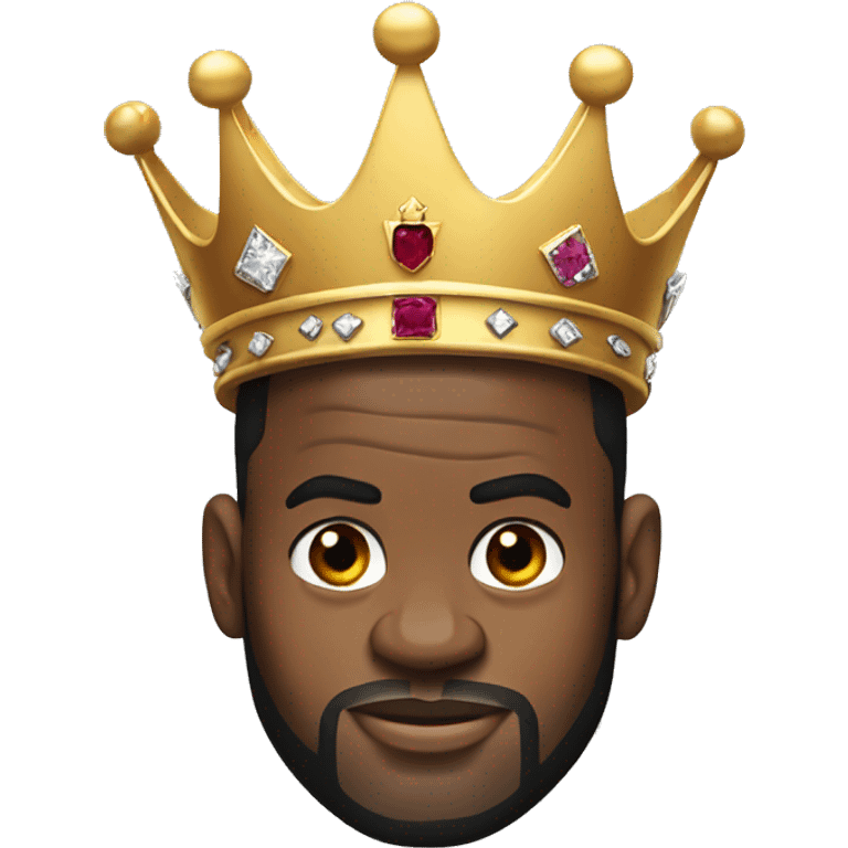 Lebron James with a king crown  emoji