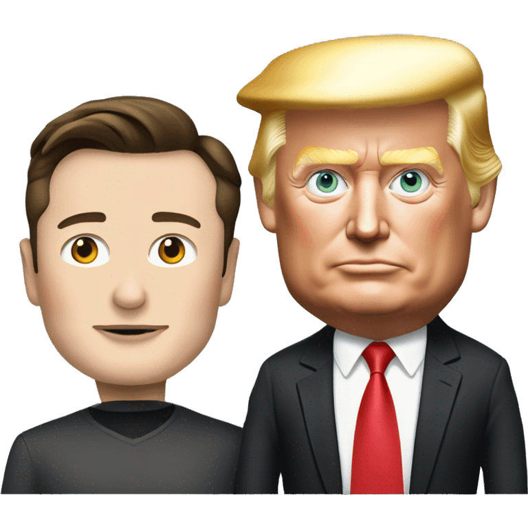 Elon musk and Donald Trump emoji