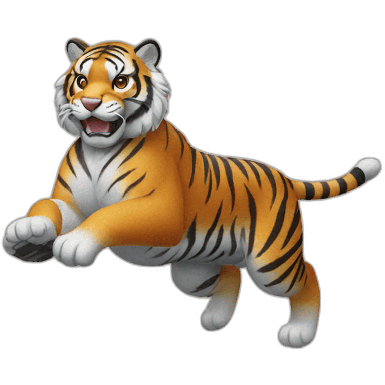 Crystal riding Cringer the tiger emoji