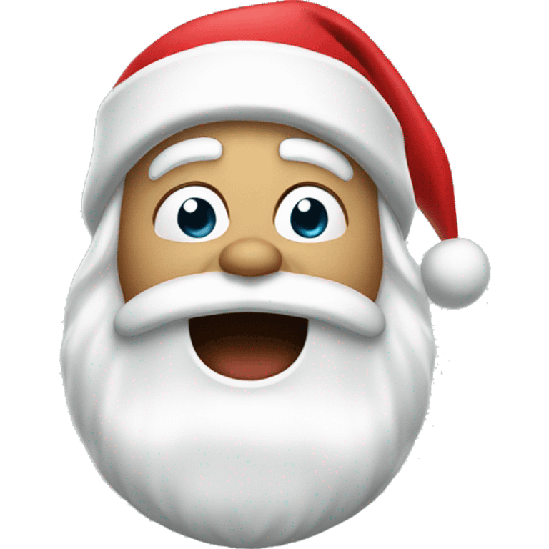 White santa big open mouth  emoji