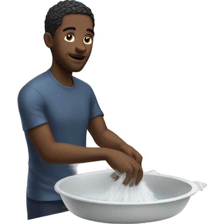 Black men washing dishes  emoji