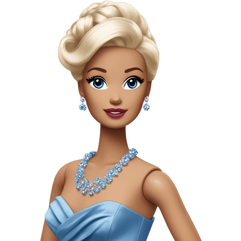 Silkstone Barbie in beautiful blue evening gown  emoji