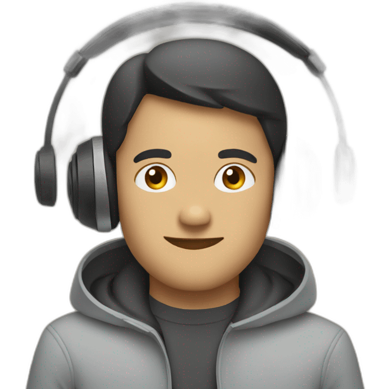 headphones user emoji