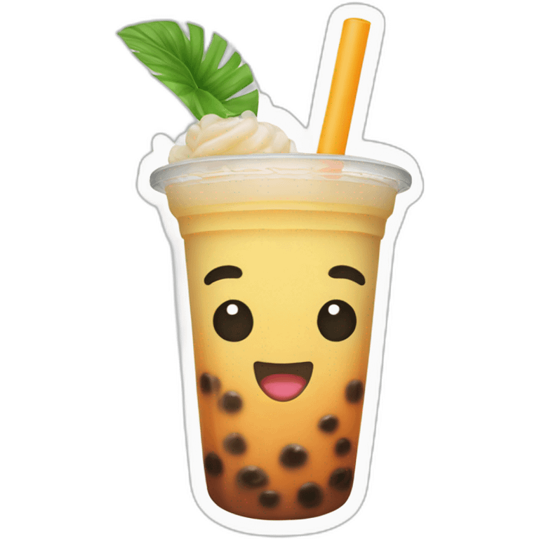 tropical bubble tea emoji