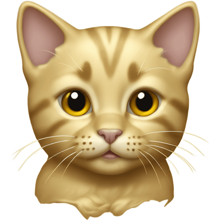 Kitten made of solid gold emoji