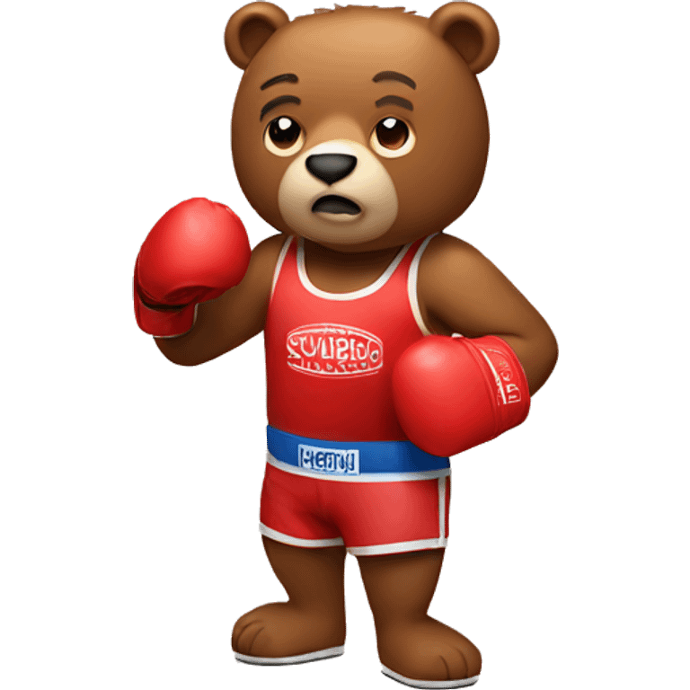 Bear with boxing gloves emoji