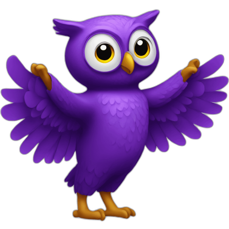 purple owl dancing emoji