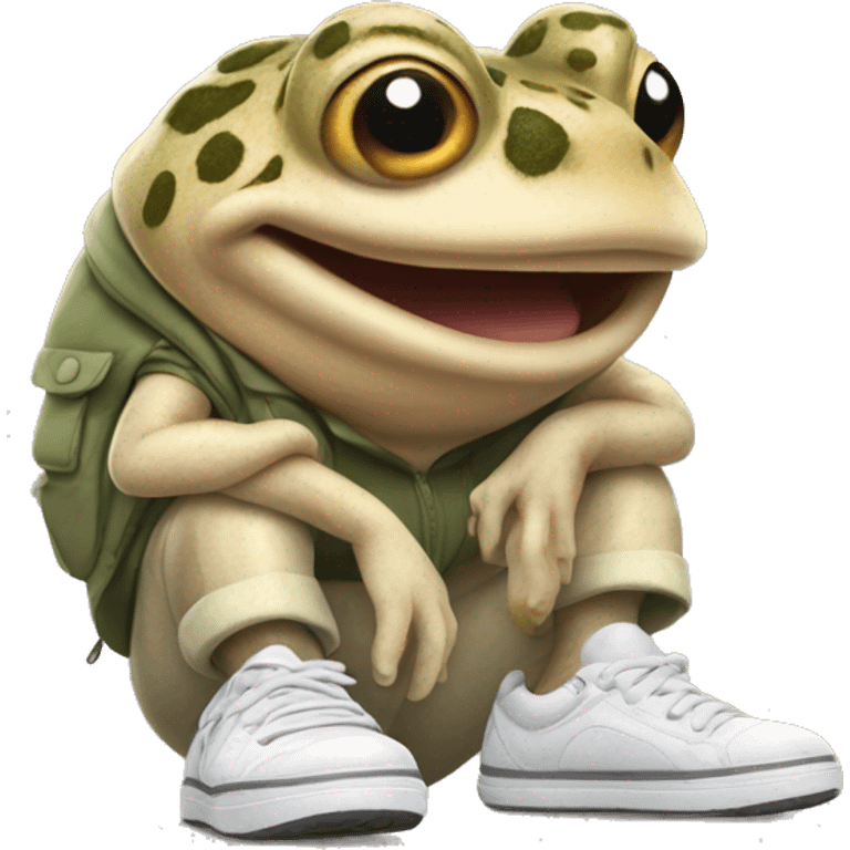 Toad in sneakers emoji