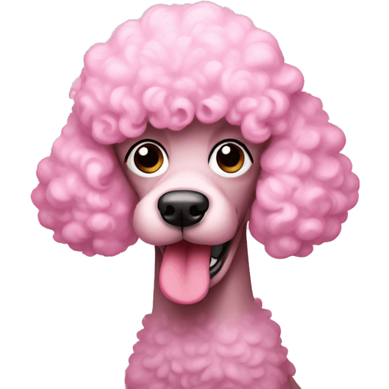 Pink poodle crying emoji