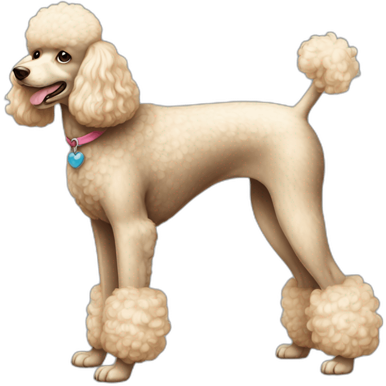 Dog Standart Poodle full body emoji