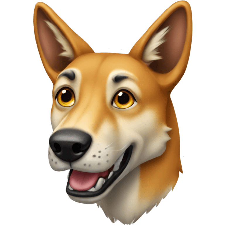 Anthropomorphic dingo emoji